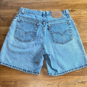 Levi's vintage Light Blue Denim Women's Jean Shorts with Red Tab